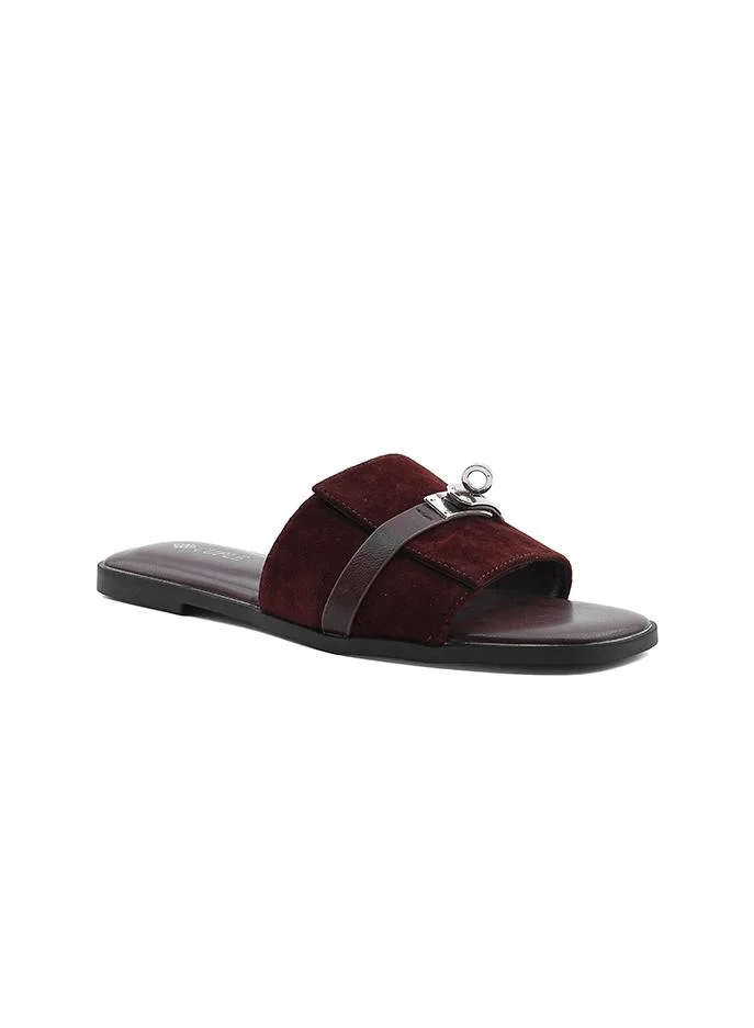 كابلي Flat Sandal – Deep Neutral Comfort