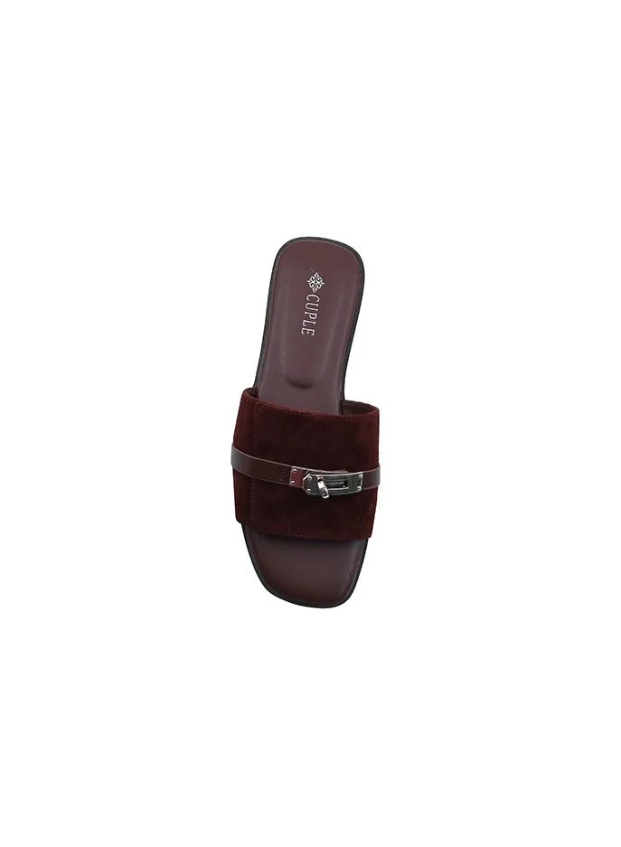 Cuple Coffee Flat Sandal – Deep Neutral Comfort for Women | Best Price UAE