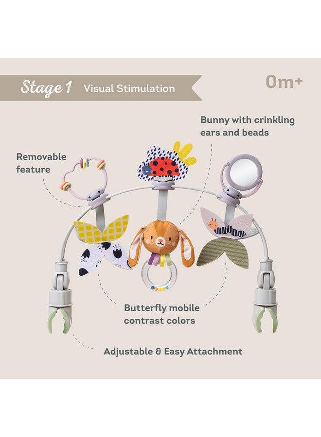 Taf Toys Taf Toys Baby Activity Arch, Stroller and Car Seat Toy Attachment with Rattling Beads Maze and Double-Sided Spinning Mirror, Ideal for Baby’s Fine Motor Skills Development, 0-12 Months - Image 3