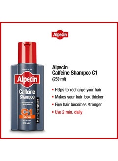 Alpecin Alpecin C1 Caffeine Shampoo, 8.45 fl oz, Cleanses the Scalp to Promote Natural Hair Growth, Leaves Hair Feeling Thicker and Stronger  - Image 3
