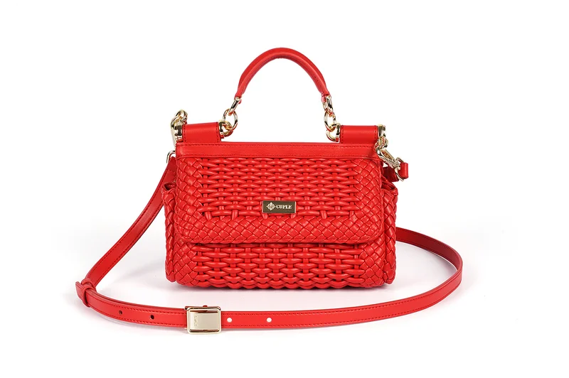 كابلي Woven leather texture handbag