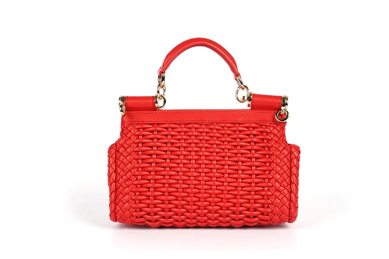 كابلي Woven leather texture handbag