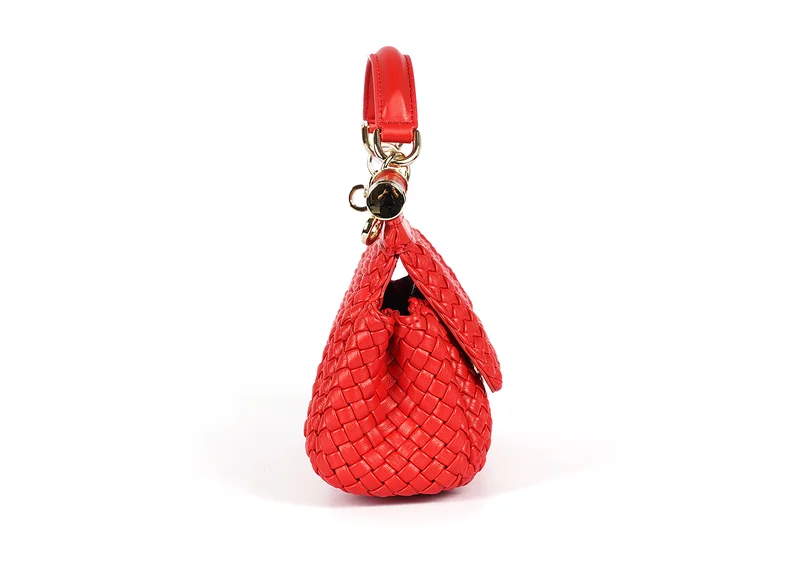 كابلي Woven leather texture handbag