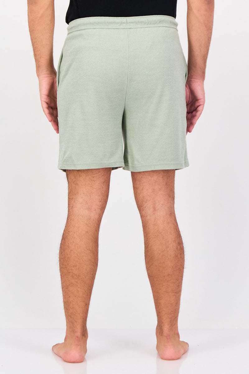 Frye Men Textured Drawstring Sleepwear Shorts, Light Grey - Image 2