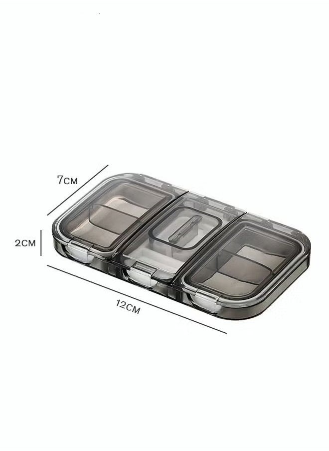 MIXDE - Portable Pill Box Sealed, Moisture-Proof Can Be Divided With Medicine Cutter - Image 1