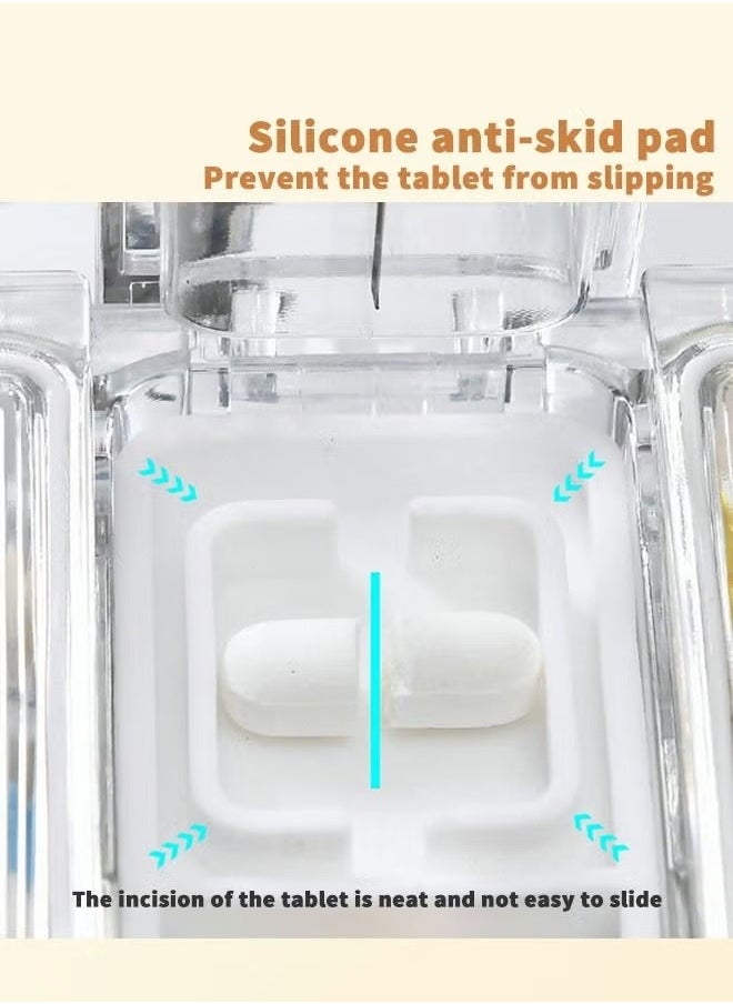 MIXDE - Portable Pill Box Sealed, Moisture-Proof Can Be Divided With Medicine Cutter - Image 1