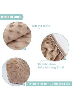 Owlowla Changing Pad Cover Soft Minky Dots Changing Table Sheets For Baby Boy And Girl(Khaki)  - Image 4