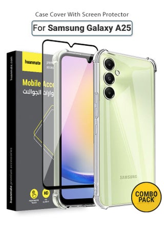 2 in 1 Samsung Galaxy A25 Protection Pack - Ultra Clear Shockproof Case & Edge-to-Edge Screen Protector, 360 Degree Protection, Back Cover & Screen Protector for Samsung Galaxy A25 - pzsku/ZAF94901B45E71596E840Z/45/_/1722700856/c9ca76ca-c767-45c9-812b-9fa7e12514e3
