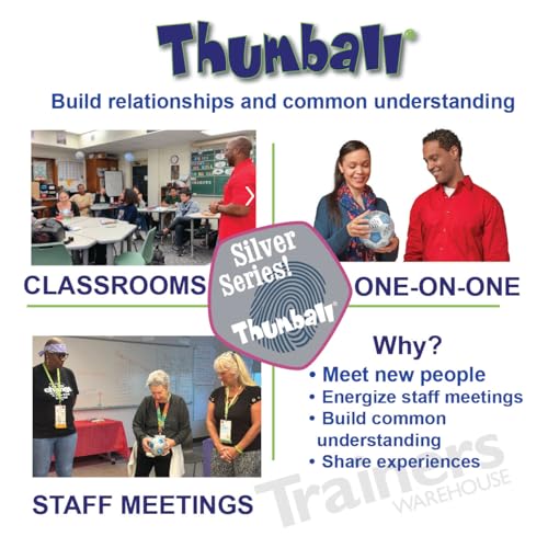 Trainers Warehouse Create-Your-own Thumball 6", Blue, (Includes Marker) | Develop Your Own Ice Breakers - Customize Learning Reinforcement Tools | 30 Blank Panels - Image 5
