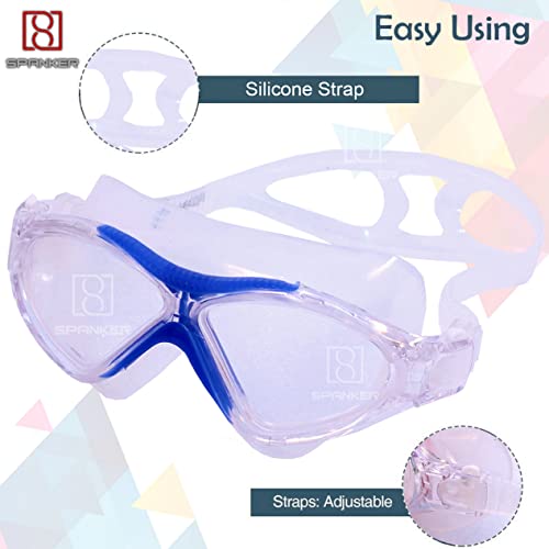 Spanker Swimming Goggles (Icee Cool) Anti-Fog Anti-UV Youth Swim Glasses Leak Proof, Multicolor SSTP - Image 2