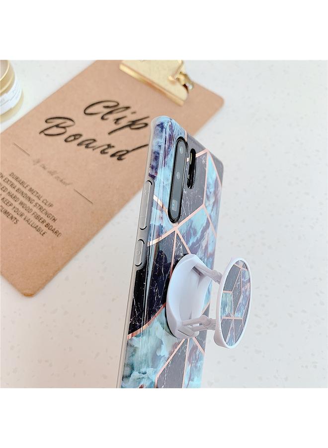 زبون جراب لهاتف Huawei P30 Pro مطلي بنمط هندسي ملون من الرخام والفسيفساء جراب هاتف محمول من مادة TPU مع حامل قابل للطي - Image 5
