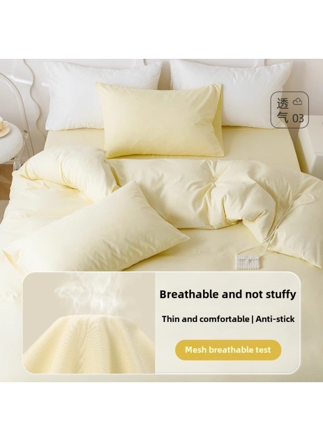 Disposable Bed Cover Quilt Cover Pillowcase Bed Cover Dirty Sterilization Disposable Travel Hotel Double Four-piece Bedding-Color:Four-piece Set For Two Persons [purple Flower]  - Image 5