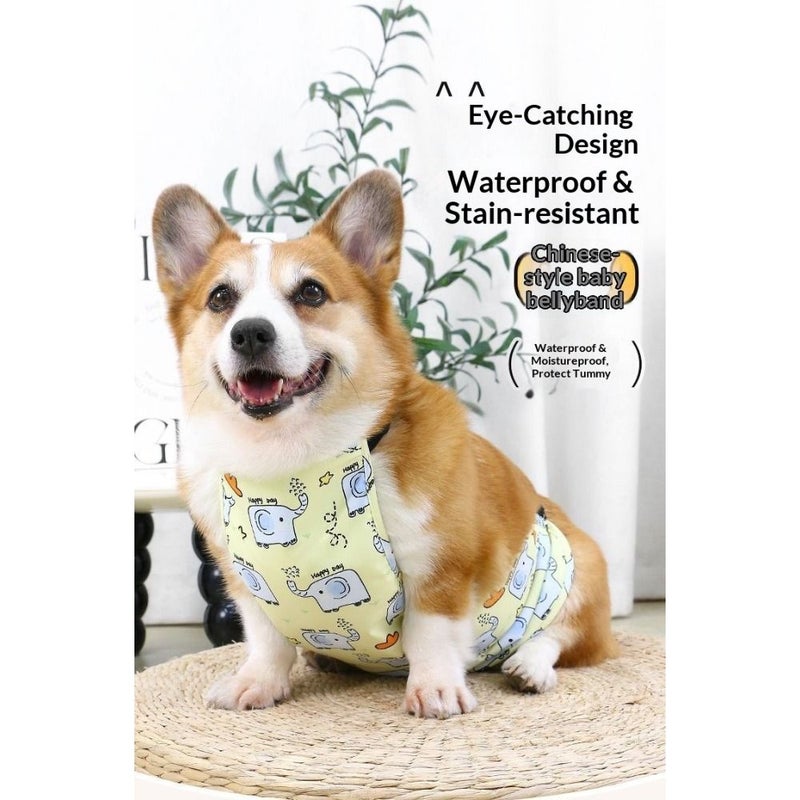 Upgraded Happy Little Elephant Paradise Female Dog Belly Band Waterproof Cold Proof XL - Image 1
