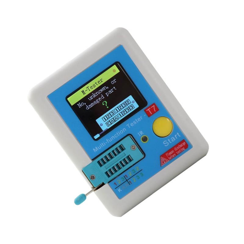 White Multifunction Tester For Diode Capacitor NPN PNP Mosfet Accurate Detection Display - Image 1