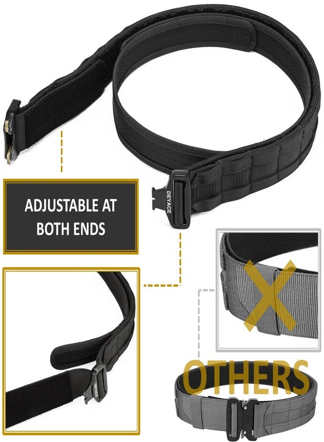 DEYACE Quick Release Battle Belt, 1.75'' Tactical MOLLE Heavy Duty and 1.5'' EDC Inner Belt for Law Enforcement, Shooter - Image 5