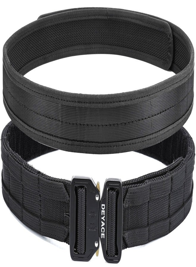 DEYACE Quick Release Battle Belt, 1.75'' Tactical MOLLE Heavy Duty and 1.5'' EDC Inner Belt for Law Enforcement, Shooter - Image 1
