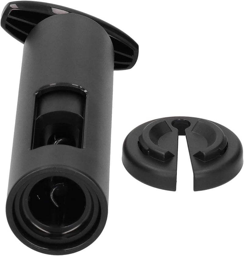 فتاحة نبيذ على شكل حرف T من مادة ABS سوداء مع قاطع رقائق معدنية مقاس 64x41x165 مم - Image 3