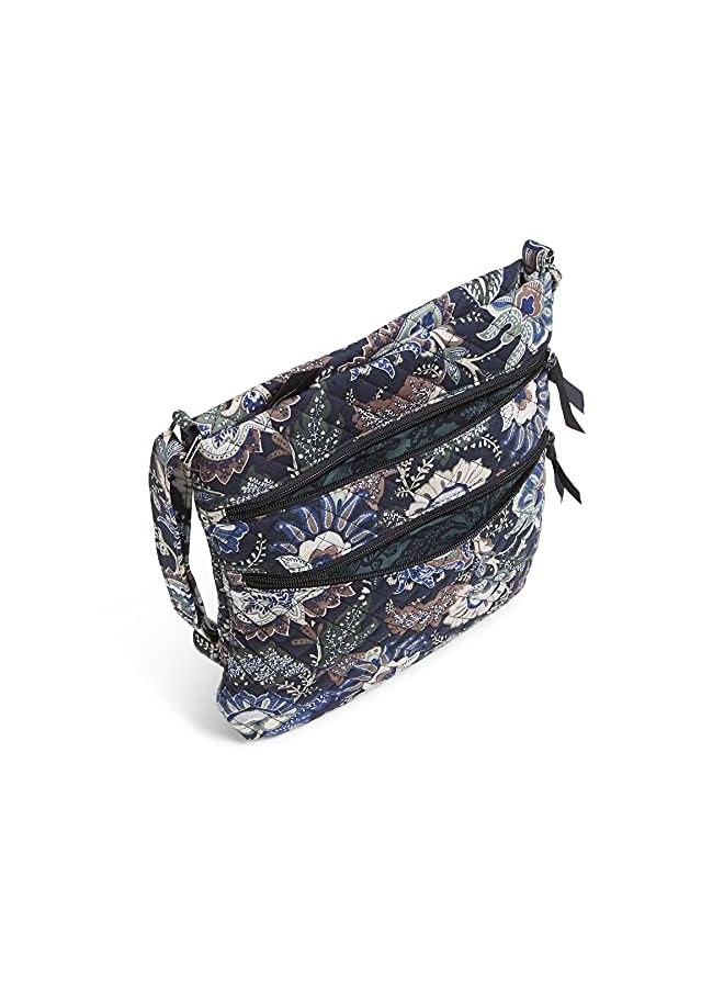 Vera Bradley womens Recycled Cotton Triple Zip Hipster Crossbody Purse Crossbody Purse - Image 4