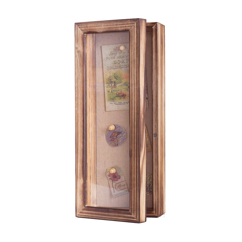 Freezing point Shadow Box Frame 5x12.5 Flower Shadow Box Pin Display Case Cabinet Picture Frame with Linen Back Memorabilia Awards Medals Badge Bouquet Wedding Memory Box for Keepsakes Long - Image 3