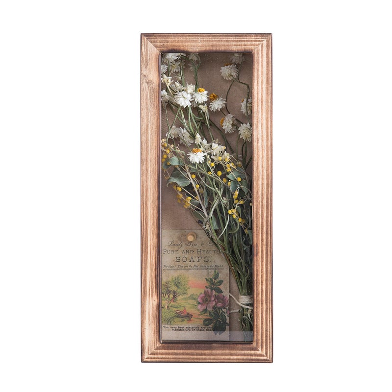 Freezing point Shadow Box Frame 5x12.5 Flower Shadow Box Pin Display Case Cabinet Picture Frame with Linen Back Memorabilia Awards Medals Badge Bouquet Wedding Memory Box for Keepsakes Long - Image 2