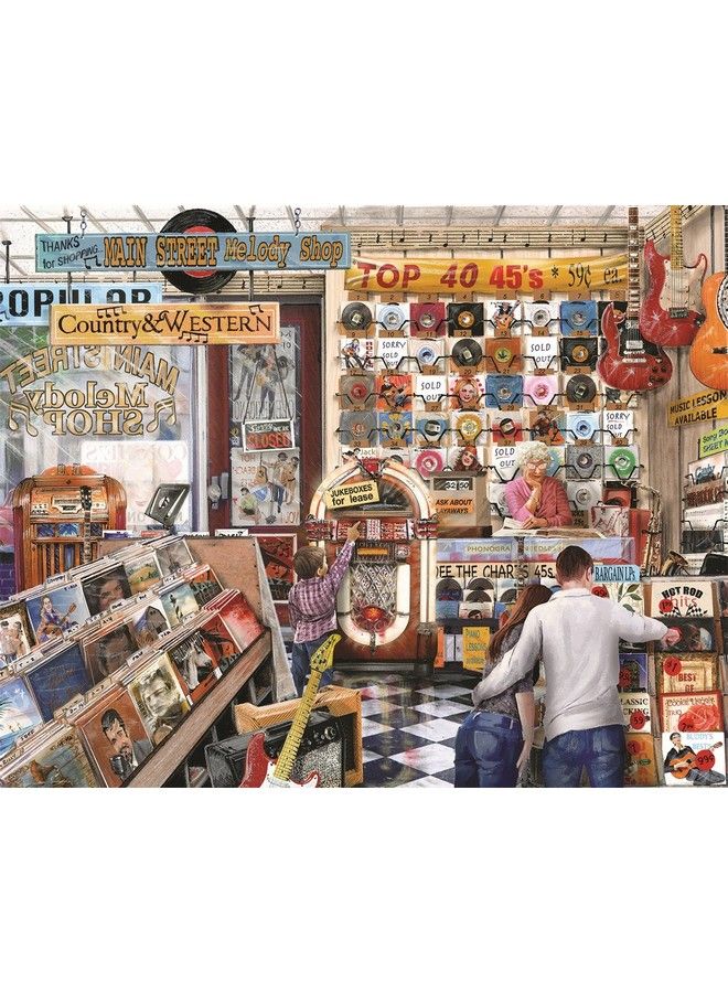 Springbok Puzzles - The Melody Shop - 1000 Piece Jigsaw Puzzle - Large 30 Inches by 24 Inches Puzzle - Made in USA - Unique Cut Interlocking Pieces - Image 1