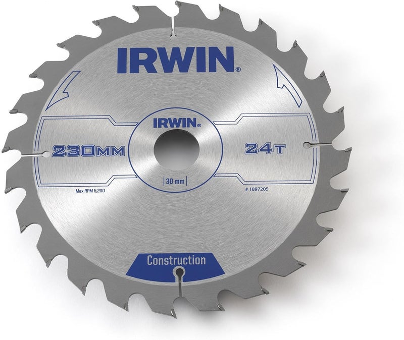 IRWIN 230mm Circular Saw Blade with 24 Teeth
