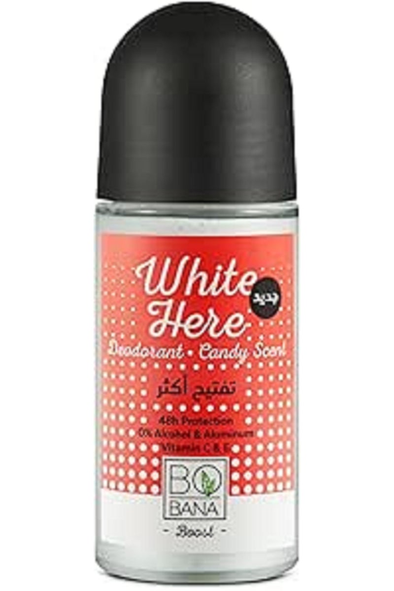 بوبانا مزيل عرق "وايت هير" برائحة الحلوى - 50 مل من بوبانا - Image 1