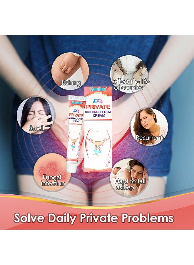 سوميفون كريم مضاد للحكة خاص ، أجزاء خاصة للإناث مرهم كريم مضاد للحكة لإزالة الحكة رائحة غريبة التهاب الجلد ، كريم علاج الحكة الأنثوية للرعاية الصحية - Image 5