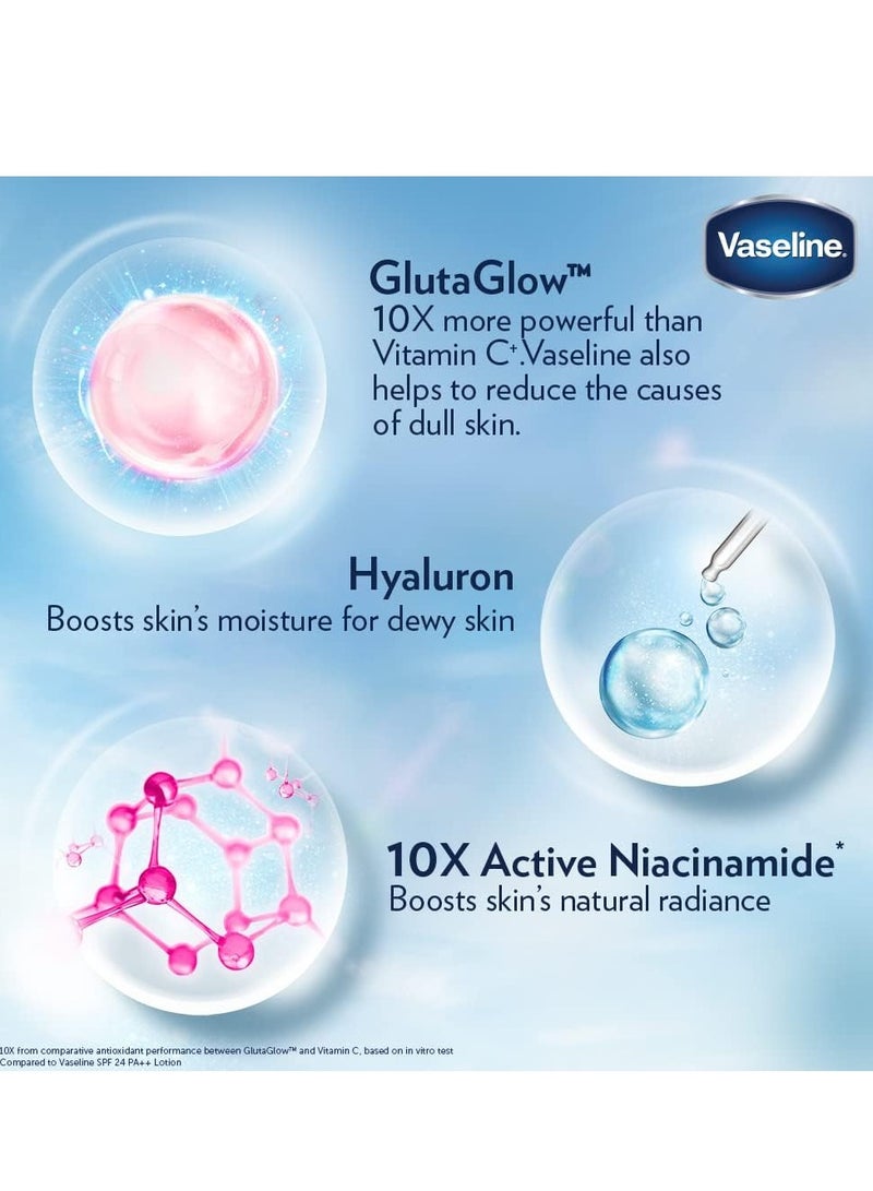 Vaseline Healthy Bright Gluta-Hya Serum Burst Lotion Dewy Radiance, (PACK OF 1) 330ML - Image 4