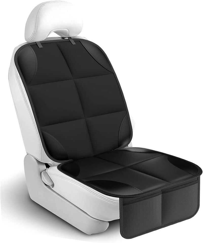 FUIN Car Seat Protector, Waterproof Auto Seat for Baby Child Safety Seat, Non-slip Cushion Mat with Organizer Pockets, Durable Vehicle Dog Cover Pad, for Baby Child and Pet, Scratchproof, No Imprint - Image 1