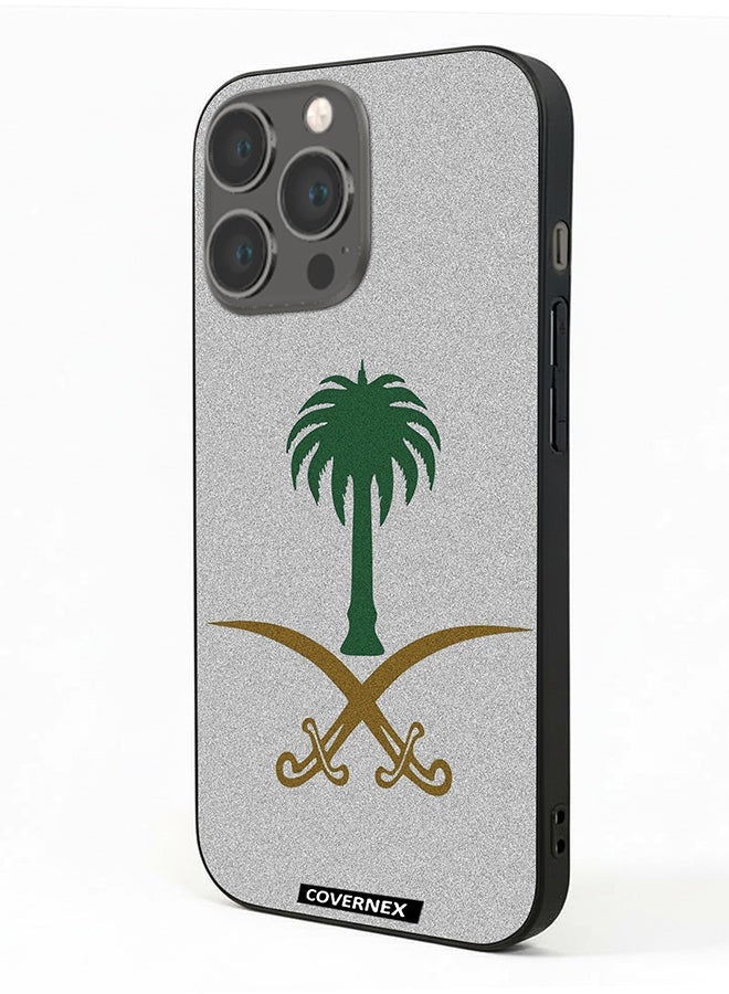 Covernex غطاء حماية آيفون 13 برو مطبوع يحمل الشعار الوطني السعودي - Image 1