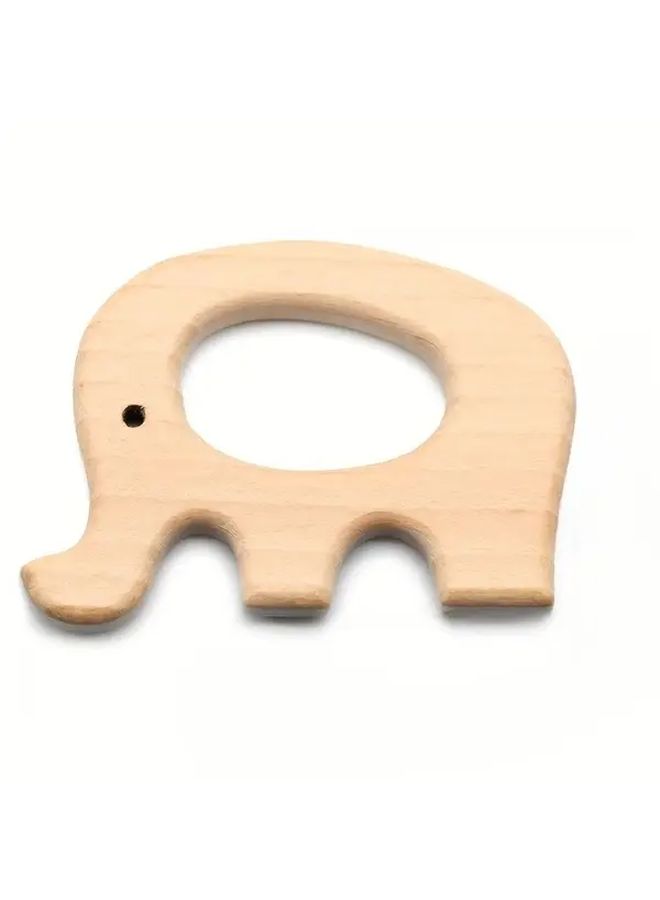 3pcs Elephant Wooden Beads Perforated Decorative Items for Keychains Gifts - Image 5