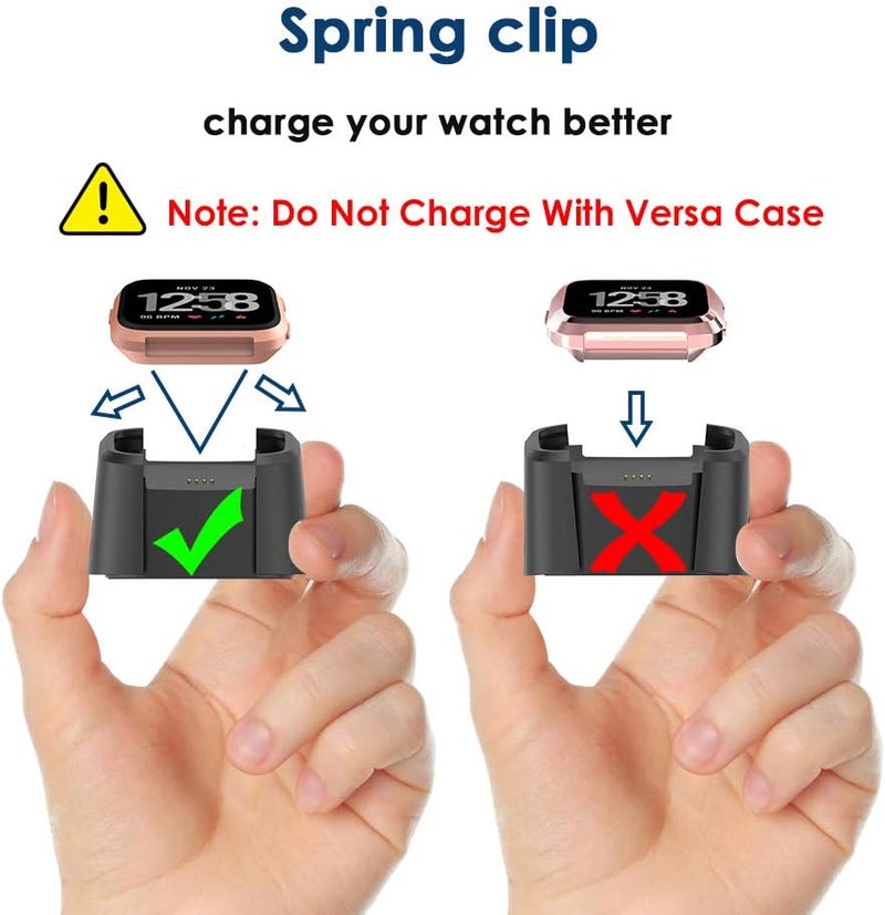 Simpeak 5Pack Soft Screen Protector Bumper Case Compatible with Fitbit Versa Smartwatch Full Protection Rose PinkClearSilverBlackRose Gold - Image 2