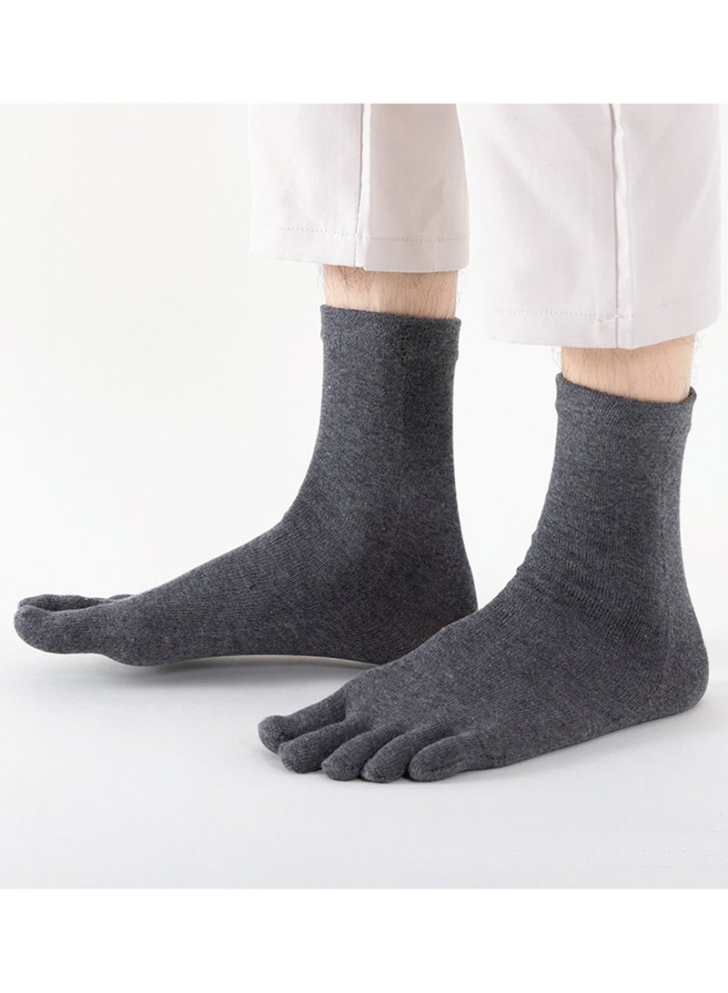 5PCS Toe Socks Five Finger Socks Cotton Soft Breathable Running Five Finger Crew Socks for Men Woman  - Image 4