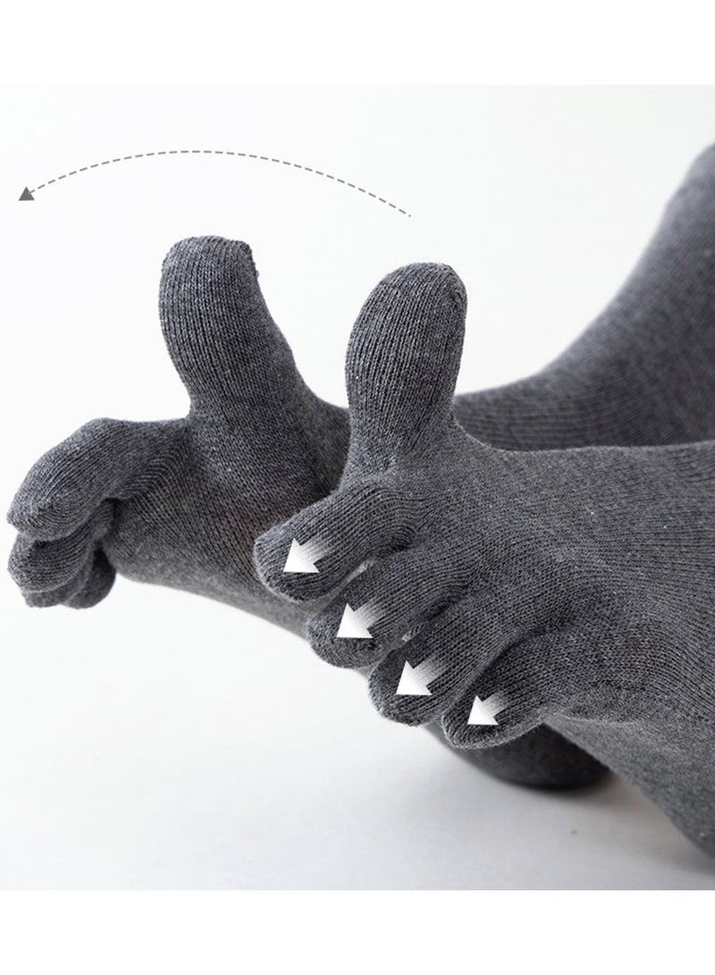 5PCS Toe Socks Five Finger Socks Cotton Soft Breathable Running Five Finger Crew Socks for Men Woman  - Image 5