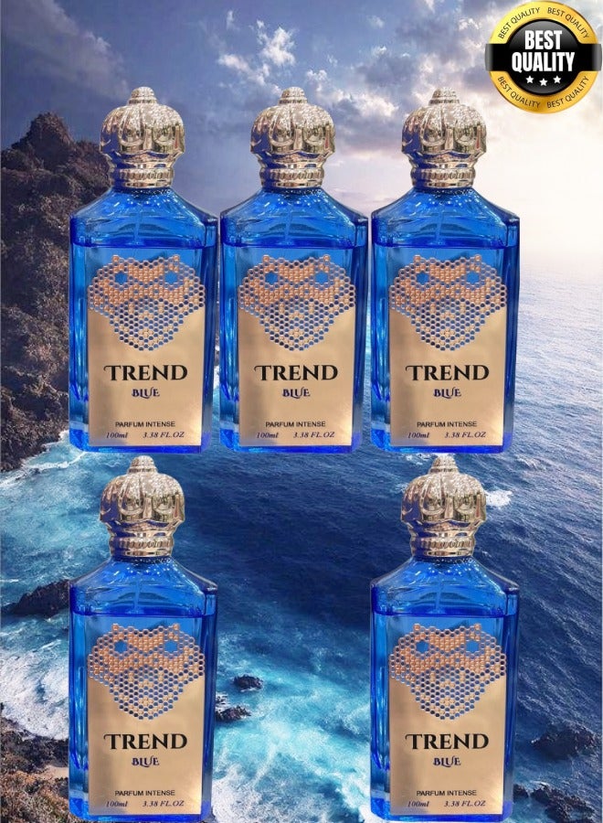 Trend 5 Pieces Trend Blue Perfume EDP 100ML - Image 1