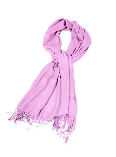 Sakkas Large Soft Silky Pashmina Shawl Wrap Scarf in Solid Colors - Blush Pink - Image 3