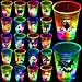 mishunyus 40 Pcs Glow in The Dark Halloween Party Cups Pumpkin Bat Ghost Theme Plastic Drinkware for Adults Party Supplies - Image 3