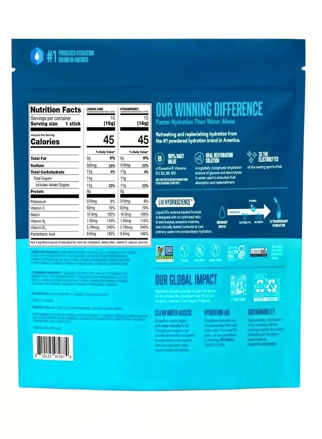 Liquid I.V. Hydration Multiplier Electrolyte Drink Mix, Variety, 0.56 Oz, 30 Ct - Image 3