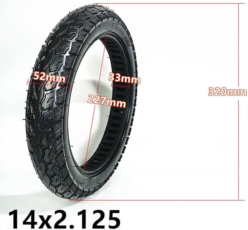 14x2 125 Electric Scooter Solid Tire Punctureproof Design for Robust Performance - Image 3