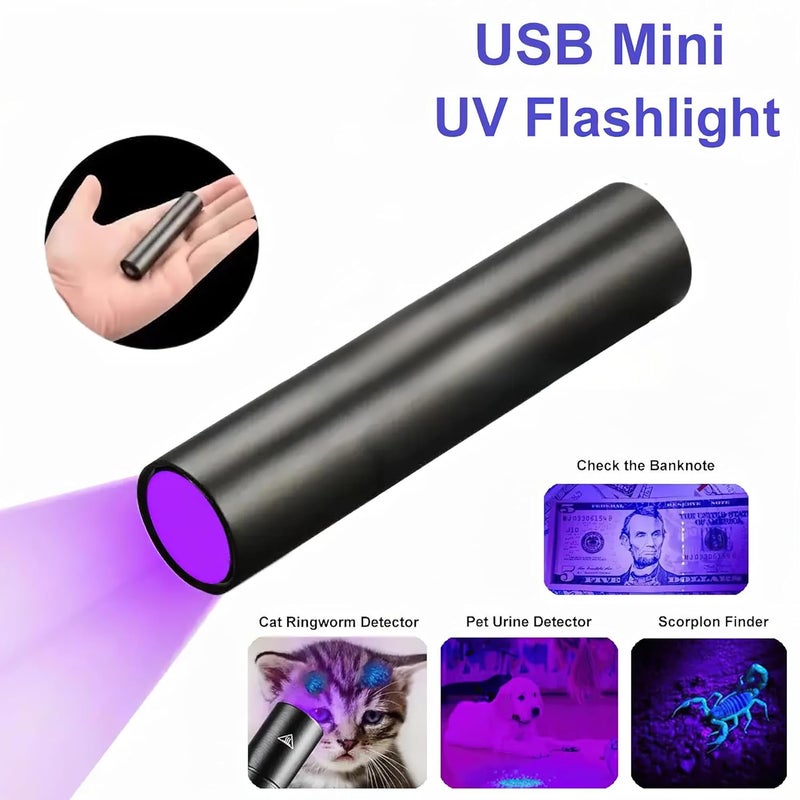 MULZI Rechargeable UV Torch Light 395 NM LED Ultraviolet Torch Black Light UV Lamp for Pet Dog Urine Detection Fluorescent Detection Resin Curing Woods Flashlights - Image 3