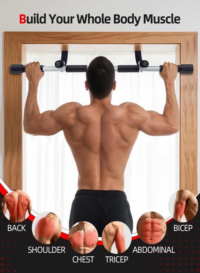 Abahub Home Pull Up Bar - Doorway Mount for Apartments | 265lb Heavy-Duty Strength Trainer | Multi-Grip Space Saver - Image 2