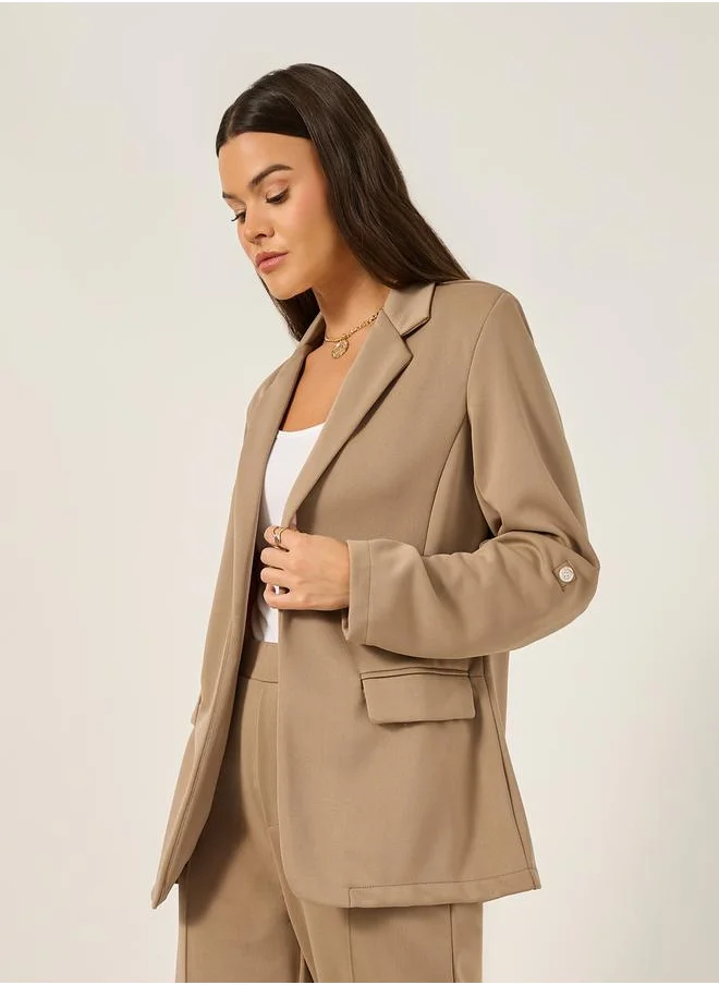 ستايلي Solid Regular Fit Notch Label Neck Blazer