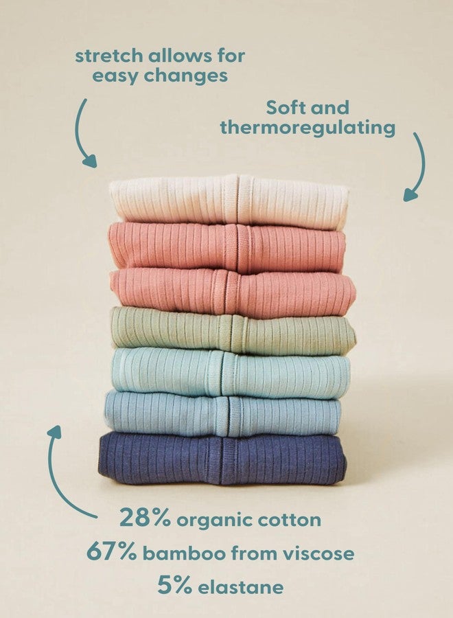 موري جمبسوت موري للأطفال للجنسين، بلون أخضر مضلع، مزود بأزرار كبس على الكتف وجيب - جمبسوت قطعة واحدة للأولاد والبنات - من 18 إلى 24 شهرًا - Image 3