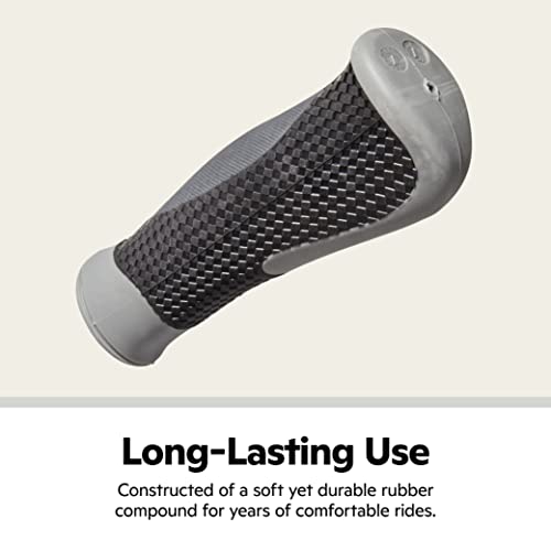 Schwinn Ergonomic Tri-Layer Gel Comfort Bike Grip, Textured Pattern, Durable Rubber, Fits Standard 22.2mm Handlebar, Black/Grey, Adult Sized - Image 3