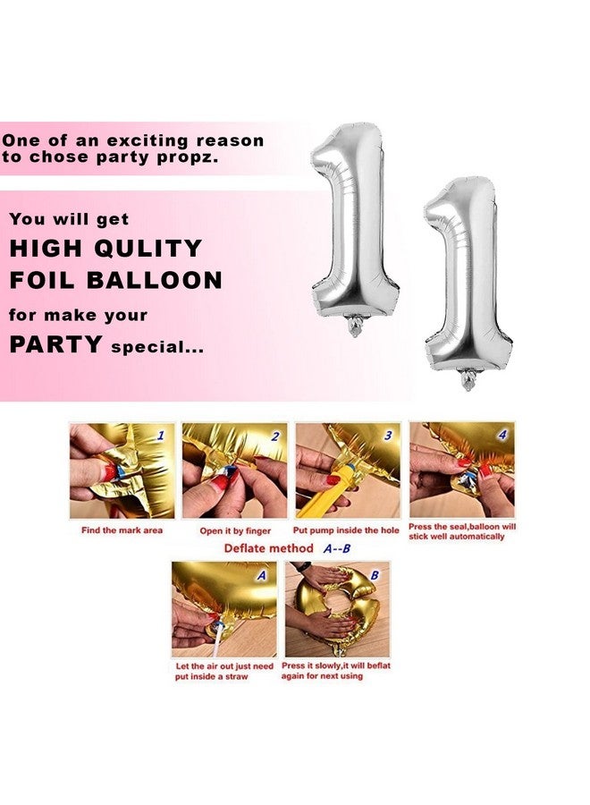 بارتي بروبس بطاقات زينة عيد الميلاد الأول للبنات من بارتي بروبز - عناصر زينة عيد الميلاد الأول للبنات | بالونات للزينة | رقم واحد لديكورات عيد الميلاد الأول، عبوة من قطعة واحدة، متعددة الألوان - Image 5