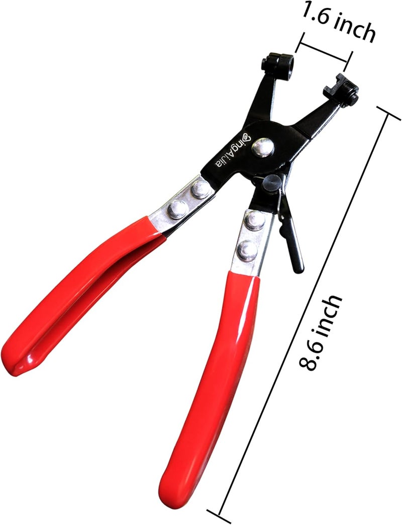 BFU Professional Hose Clamp Pliers Repair Tool Swivel Flat Band for Removal and Installation of Ring-Type or Flat-Band Hose Clamps - Image 2