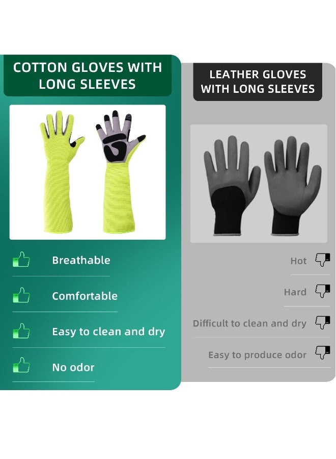 Gardening Gloves - Thorn-Proof Work Gloves Puncture-Proof, Long Sleeve, Hardy, Safety Work Gloves for Men and Women, Firm Grip (L) - Image 3
