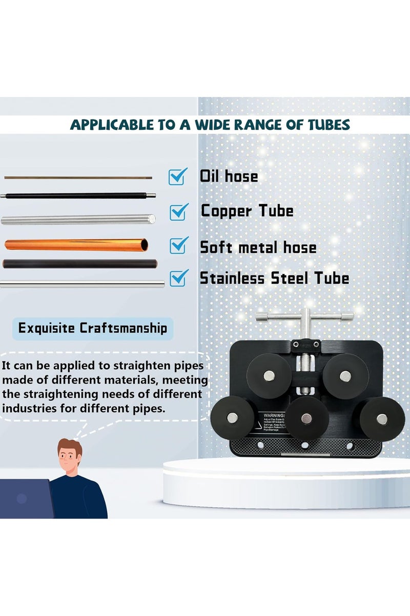 Tubing Straightener for 3/16” to 1.0” inch Diameters, Handheld Tube Straightener Tool, Brake Line Straightener, for Copper, Aluminum, Steel Pipe, Bent Tubes, High Hardness Fuel Lines - Image 3