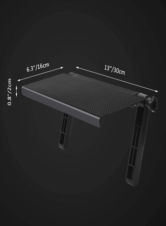 Ahier Cable Box Shelf for Wall Mounted TV, TV Top Shelf Mount on Desktop Computer Monitor to Hold Cable Boxes, Media Boxes, Game Console Black - Image 3